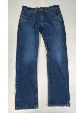 Levi’s 505 Men 34 x 32 Regular Fit Straight Leg Blue Denim Jeans Medium Wash